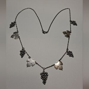 James Avery Leaf/grape Necklace